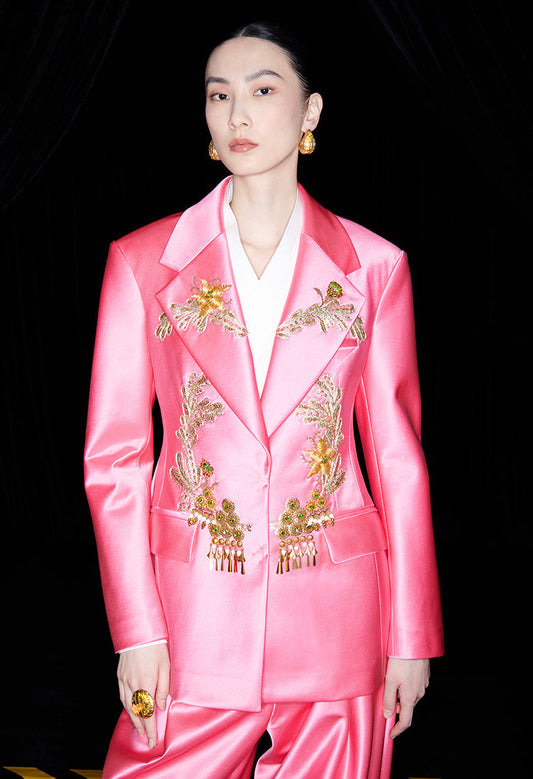 M essential Mackay designer Rose workshop Spanish metallic embroidery suit - Grati