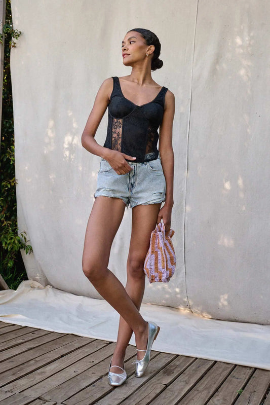 Blooming Romance Floral Lace Bustier Corset Top