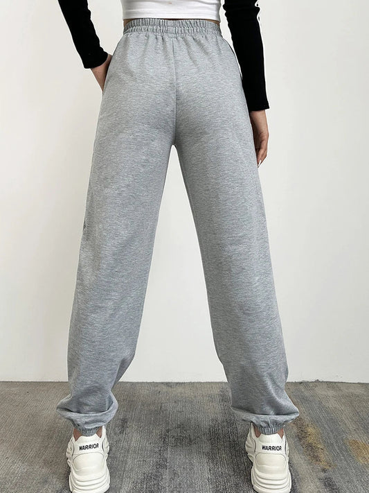 New Gray Women Sweatpants Baggy  Autumn Oversize Winter Joggers Casual Bottom