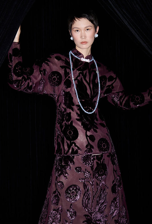 M essential Mackay designer brand Spot Drill placket waist top - silence.