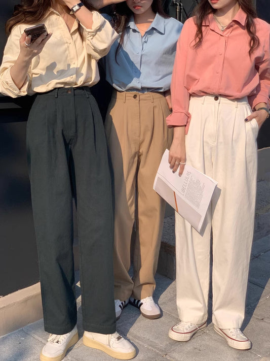 Boyfriend Work Pants (4 Colors)