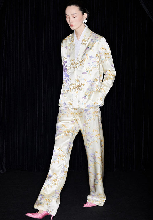 M essential Mackay designer embroidered folded shirt Pant suit - Muli.