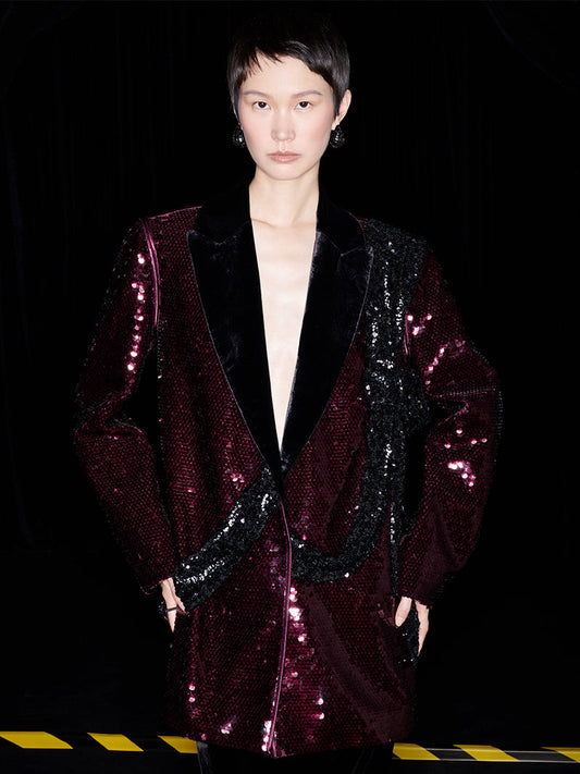 M essential Mackay designer beaded Wu belt embellished suit - Rae saka