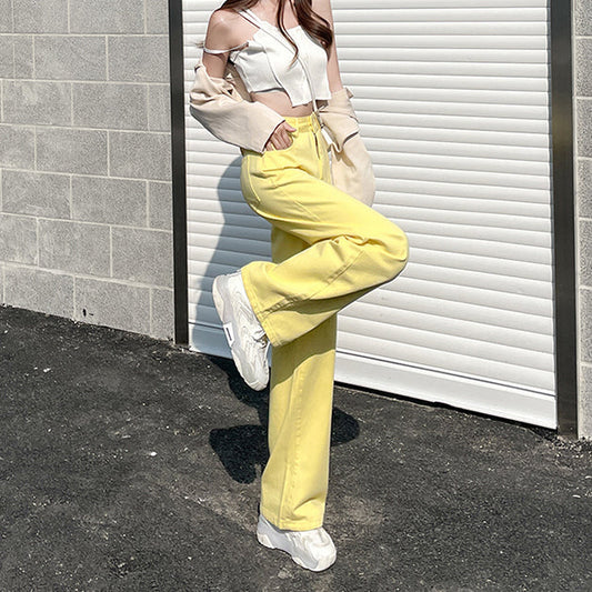 Color Pop Straight Leg Jeans (4 Colors)