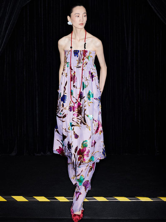 M essential Mackay designer atelier beaded stretch bandeau dress - abode.