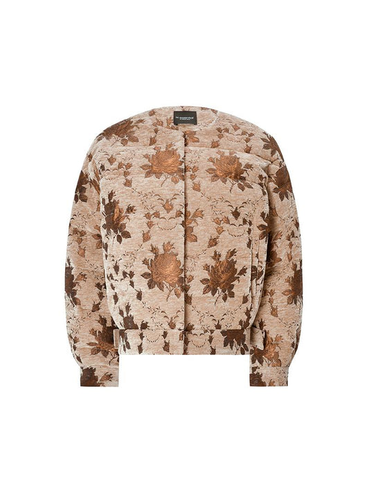 M essential Mackay designer Drop-coffee jacquard puffer jacket - apere.