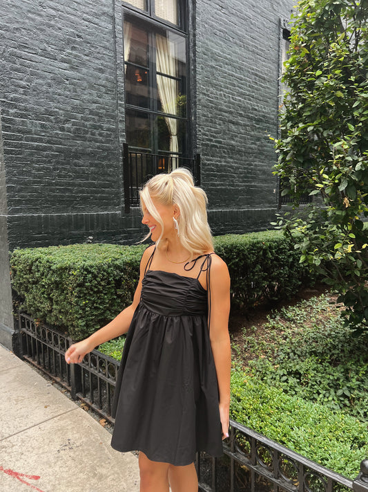 Angel Wings Mini Dress // Black