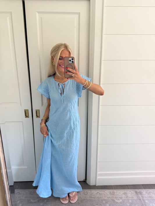 Clambake Linen Dress // Ocean