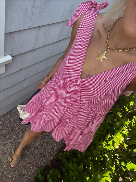 Flirty Fourth Dress // Red Gingham