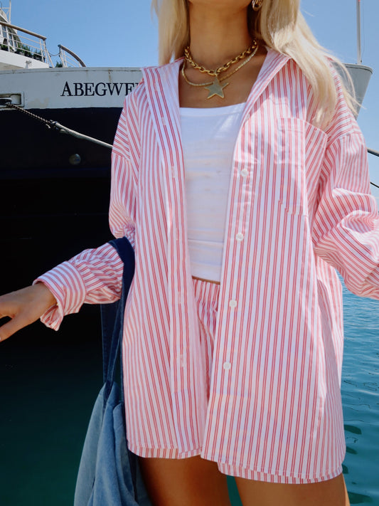 Off-Duty Summer Striped Set