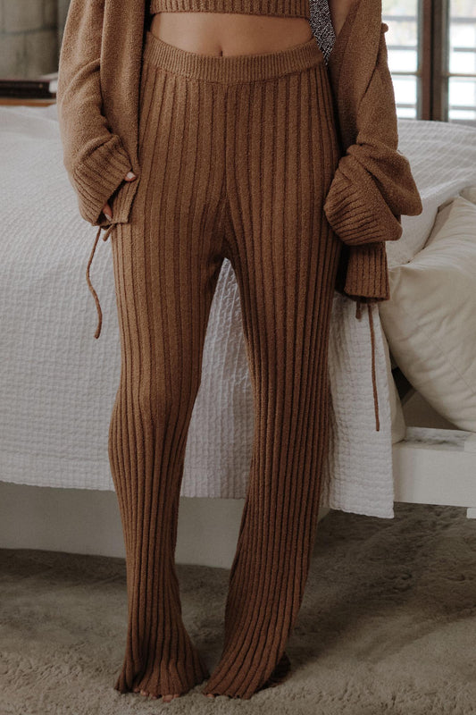 Promise the Label Textured Rib-Knit Sweater Pants
