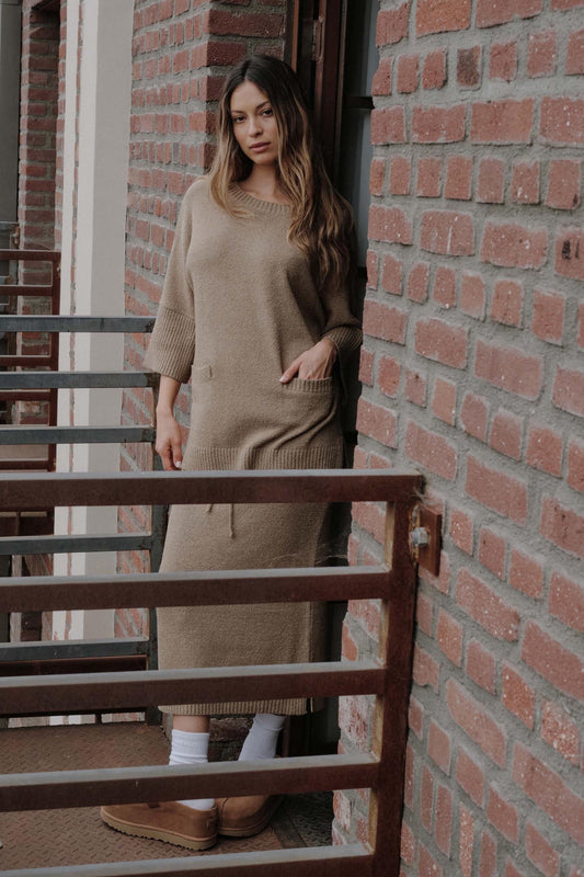 Promise the Label Textured Knit Tunic Sweater