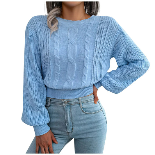 FashionSierra - Sleeve Knitted Plus Size Autumn Winter Women's 2025 Fashion Sweater