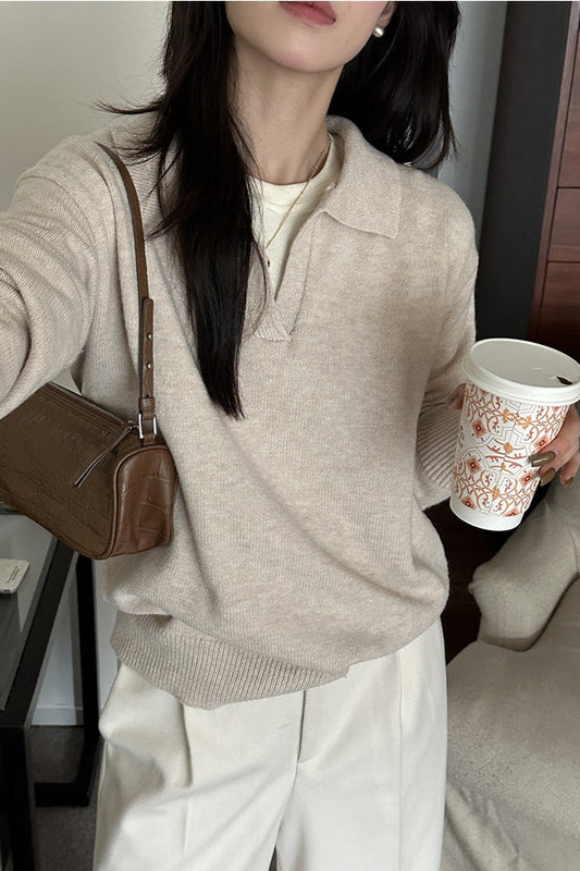 Slouchy Polo Style Sweater