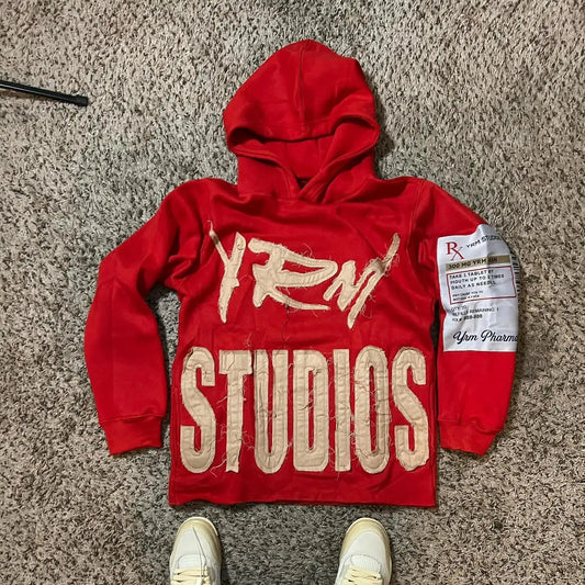 Geometric Print Pullover Hoodie