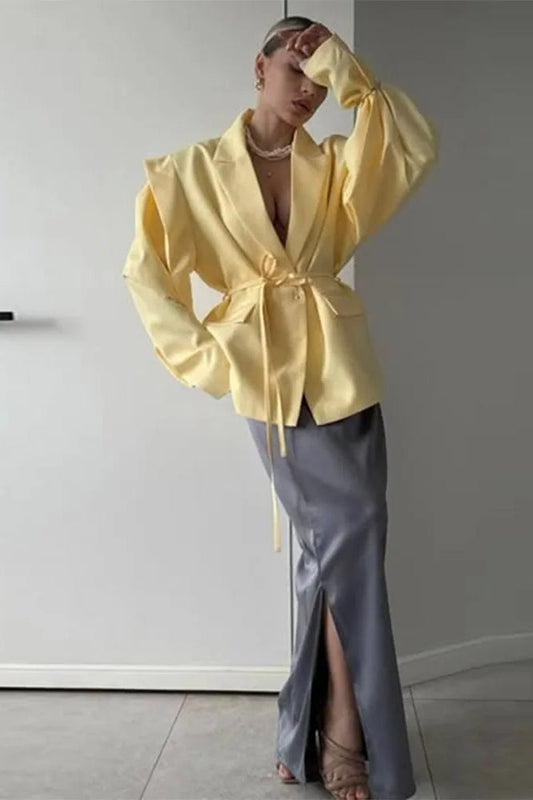 Elegant Turn-down Collar Blazer