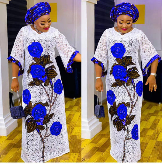 Middle-aged Plus Size Loose Dress - Trendha