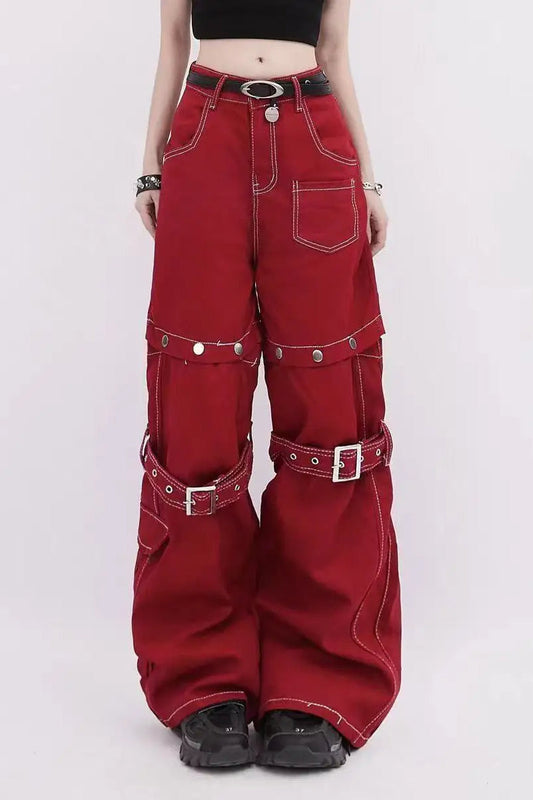 Streetwear Detachable Wide Leg Jeans