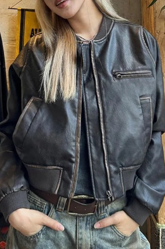 Handmade Biker Leather Jacket