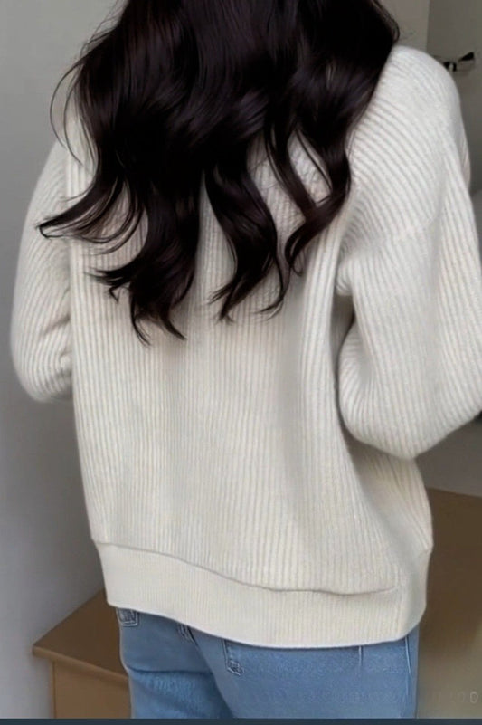 Loose Fit High Neck Sweater