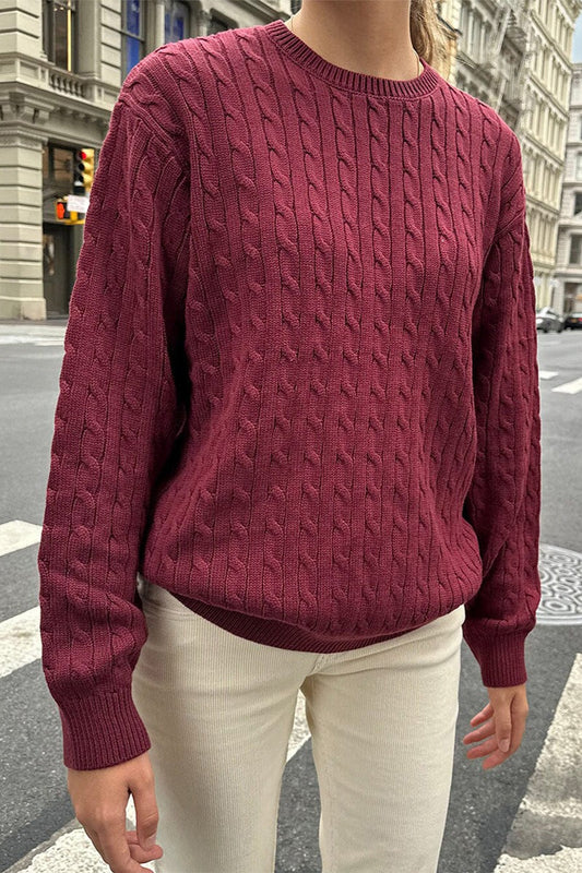 Minimalist Solid Long Sleeve Sweater