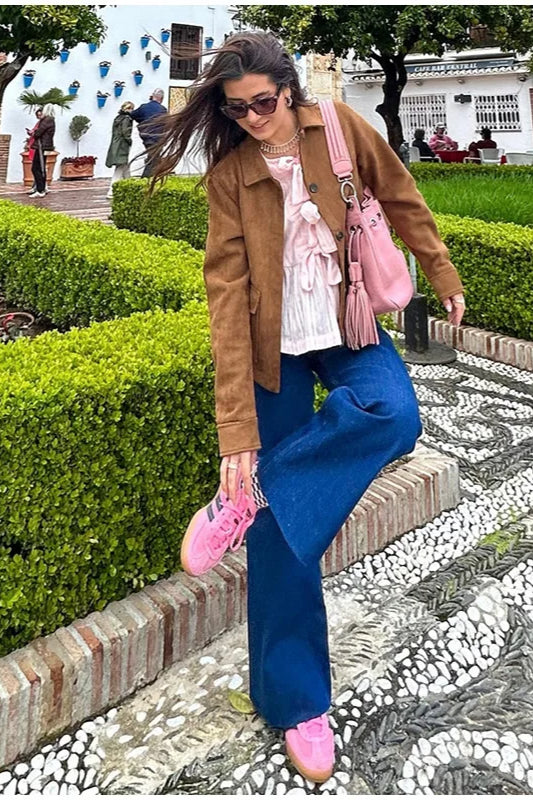 Vintage Suede Pocket Jacket