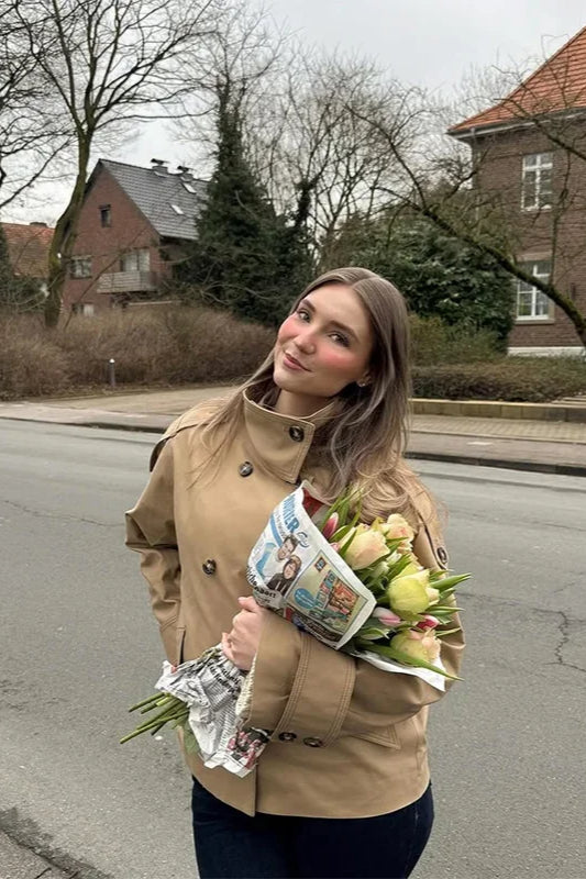 Stand Collar Loose Fit Casual Jacket