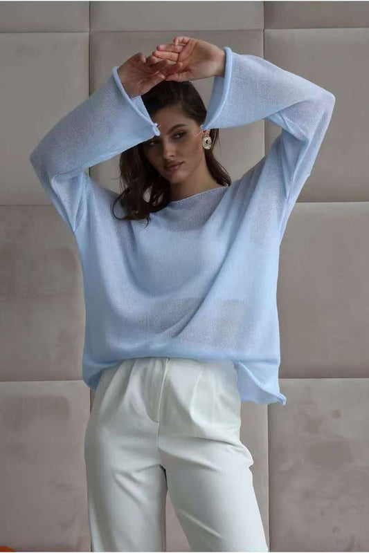 Lightweight Hollow Knit Sweater