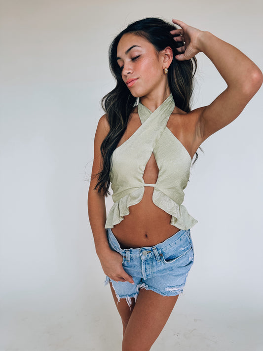 Green Tea Halter Top