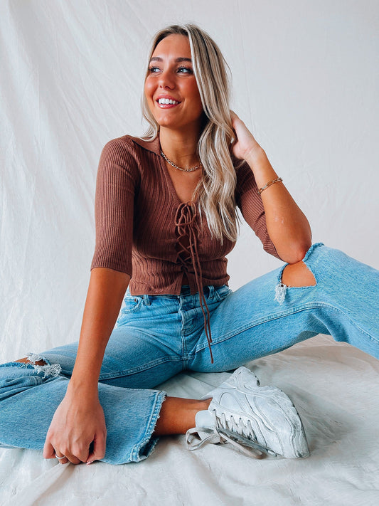 SALE :Chloe Collared Top