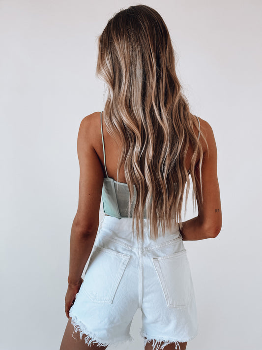 Sage Bustier Crop Top