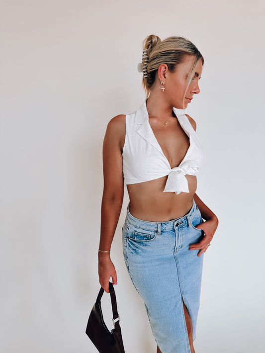 SALE :Skylar Front Tie Top