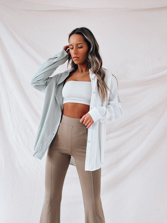 Sage Kalven Colorblock Button Down