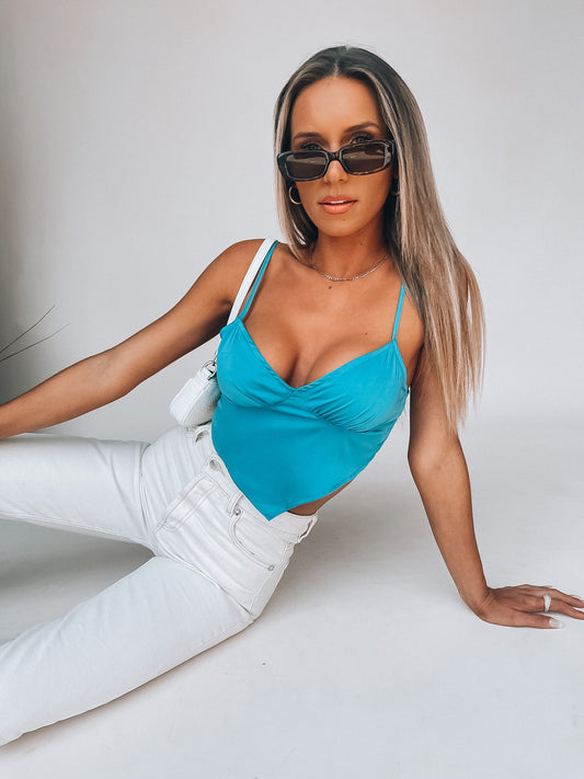 SALE :Dark Teal Meghan Bandana Top