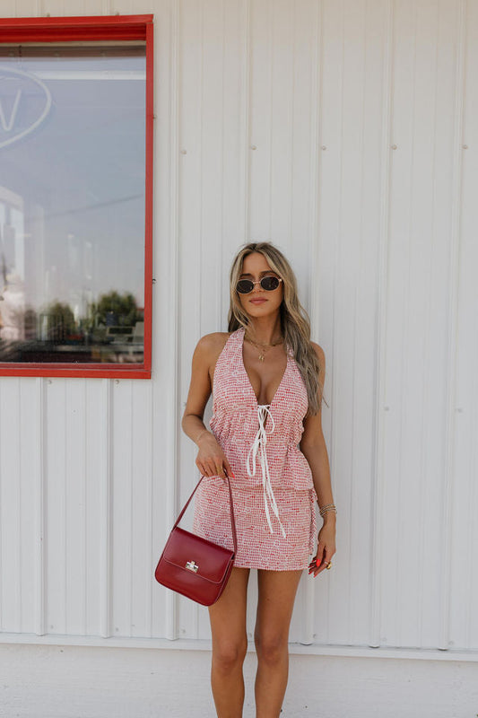 Claira Checkered Halter Top