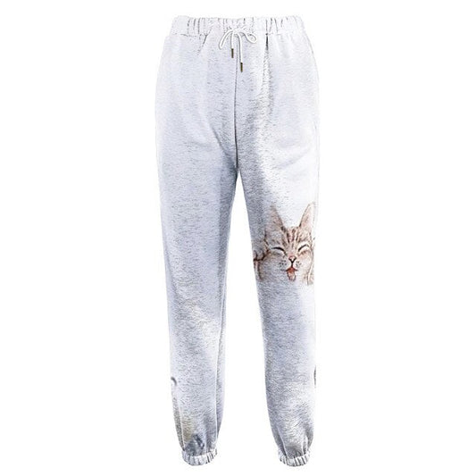 Women Cartoon Print Bandage Graphic Drawstring Haren Pants Sexy Wide Leg Elastic Waist Pants Leggings